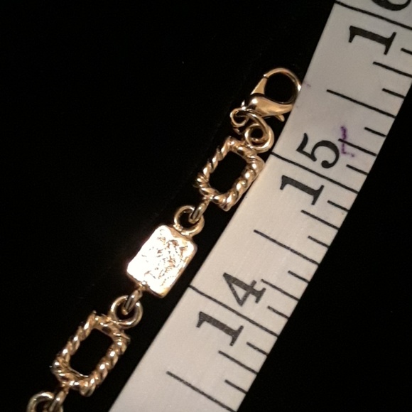 Enameled Gold & Rope Style Costume Necklace. - Picture 4 of 4